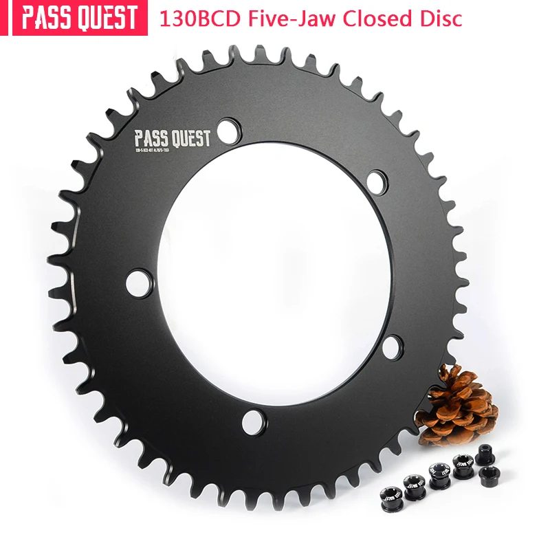 PASS QUEST 130BCD 5 коготь закрытый круглый диск Овальный велосипед узкая широкая цепь из