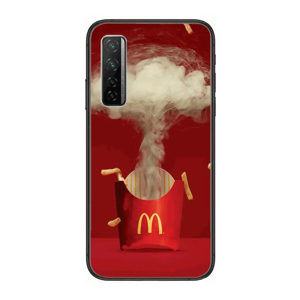 

Good-looking McDonald's Phone Case For Huawei mate 40 30 10 20 40 8 9 Lite Z Pro Black Etui 3D Coque Painting Hoesjes 5g black