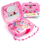 Коробка для макияжа для девочек, игрушечный домик для игры, набор косметичек, игрушка для ролевых игр, инструмент для макияжа, милая игрушка для девочек с сердцем