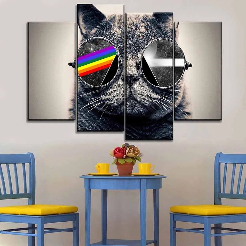 Милые животные кошка обои Холст Плакаты печать настенная живопись декоративная