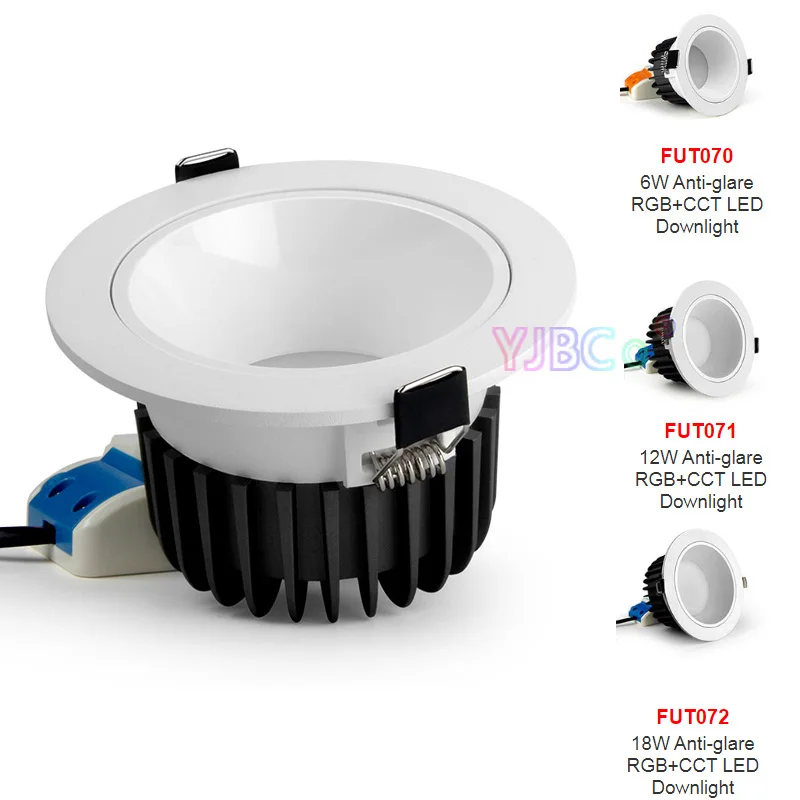 

Miboxer Anti-glare 6W 12W 18W RGB+CCT LED Downlight Dimmable Smart LED Ceiling light Indoor lamp AC100~240V FUT070/FUT071/FUT072