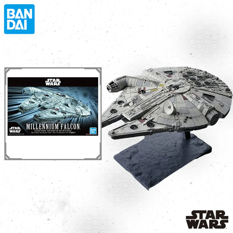 

BANDAI Star Wars Original 1/144 Millennium Falcon The Rise of Skywalker Mechanical collection Anime Action & Toy figures Model T