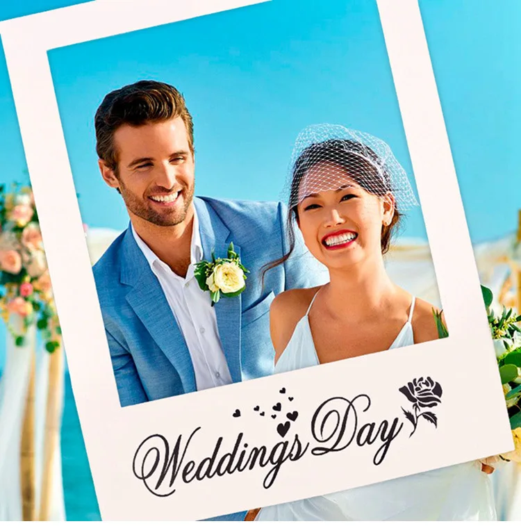 1 Mr Mrs Just sevened Fun Photo Booth Реквизит для невесты, жениха, свадебная декоративная фотобудка, вечерние принадлежности для свадебного душа - Цвет: 1