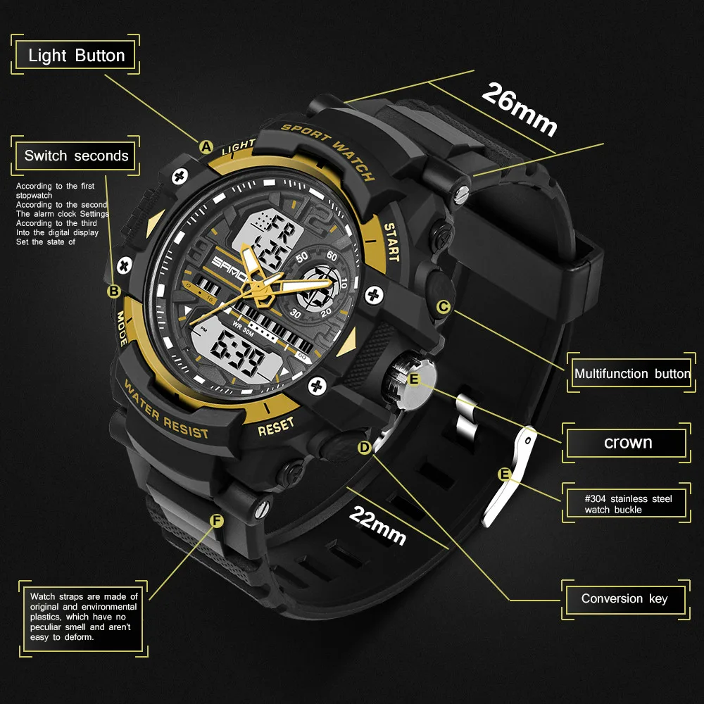 Последние три иглы двойной Дисплей холодный светильник водонепроницаемый досуг