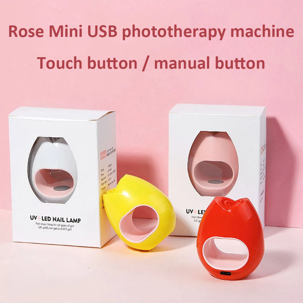 

Nail Dryer MINI 16W USB UV LED Lamp Nail Art Manicure Tools Rose Shape Design Fast Drying Curing Light for Gel Polish
