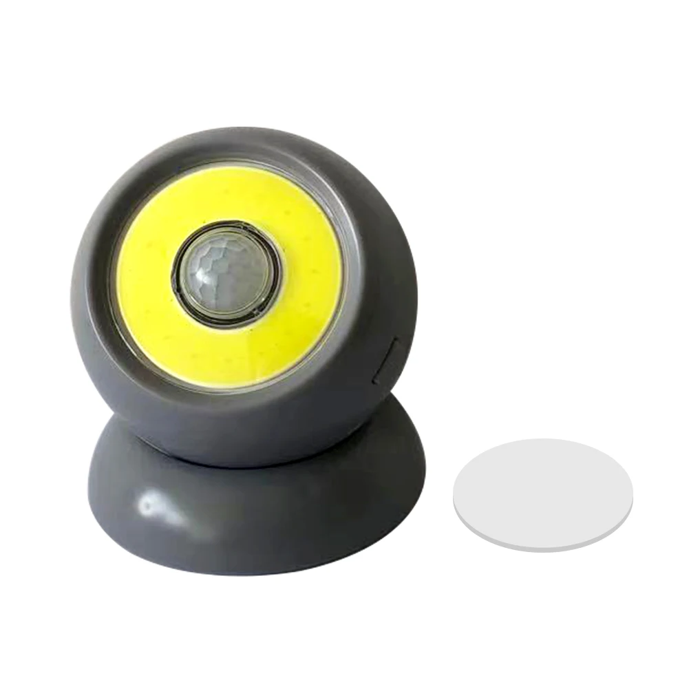 

Night Light COB LED Easy Install Cabinet 360 Rotating Hallway Pathway Bathroom Human Body Induction Waterproof Home Decor Indoor
