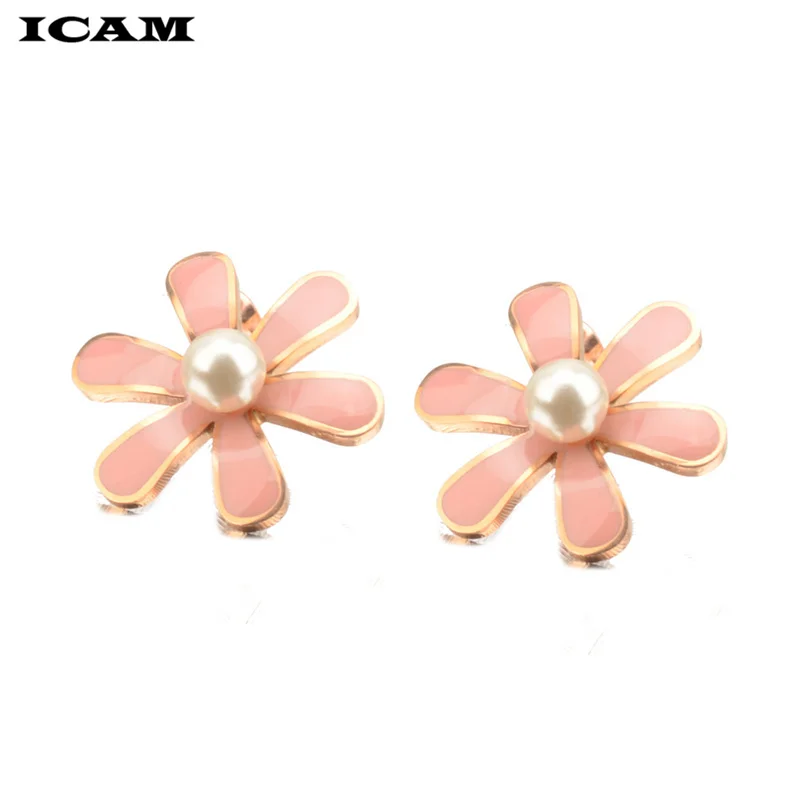 ICAM 2019 г. новейший дизайн брендовые серьги-кольца золотого цвета в форме цветка