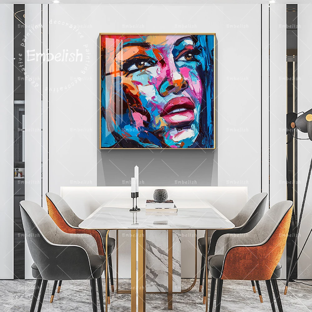 

Embelish Large Size Fantasy Woman Face HD Print Canvas Oil Paintings Modern Wall Art Posters For Living Room Home Decor Pictures