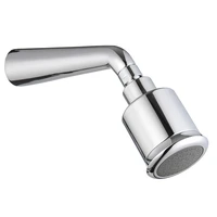 chrome all brass wall mounted top shower head copper shower nozzle spray jet powerful bathroom top quality rotatable shower head
