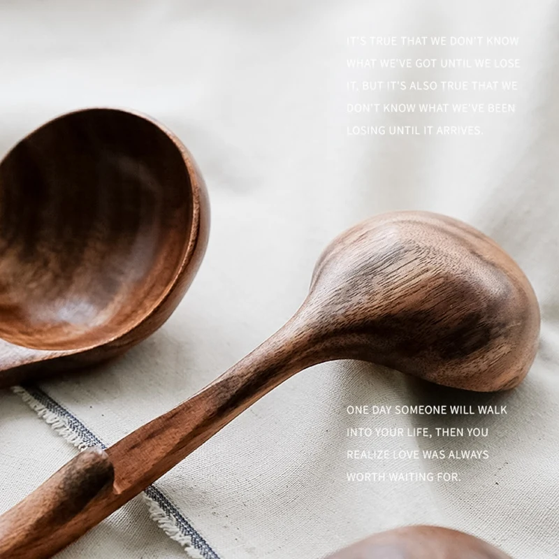 

3Pcs Hanging Bowl Non-Slip Falling Wooden Spoon Wooden Spoon Ramen Spoon Solid Wood Porridge Spoon Hot Pot Spoon