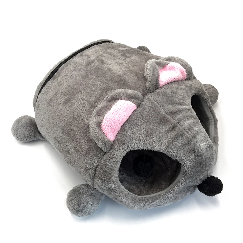 

Winter Warm Cat Bed House Mouse Shape Fleece Comfortable Kitten Tent Mat with Ball Toy Funny Washable Pet Cushion Accessories