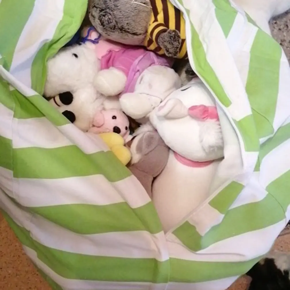 

Plush Toy Storage Bag Multifunctional Hot Play Sitting Type Large Capacity Spherical Zipper With Handle