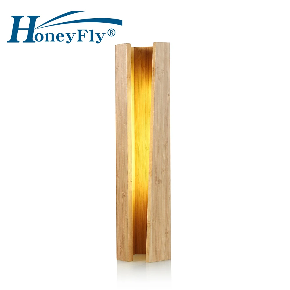 HoneyFly креативный бамбуковый пентагональный Настольный светильник встроенный USB