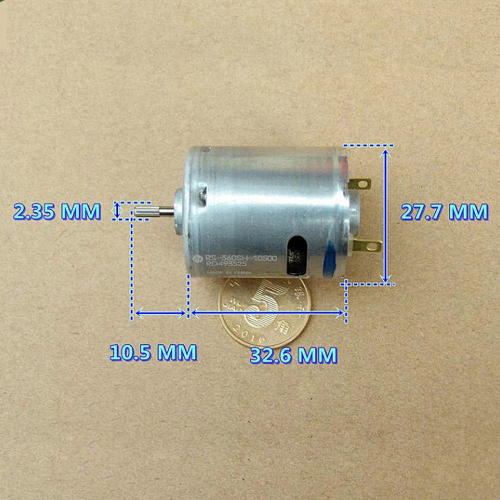 Mabuchi 360 10500 мотор редуктор постоянного тока 12V 15V 24V 7000 об/мин высокого Скорость