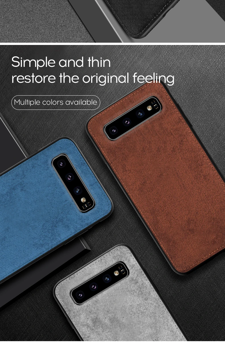 IIOZO Магнитный тканевый чехол для samsung Galaxy S8 S9 S10 Plus Note 8 Note 9 ультратонкий тканевый Мягкий силиконовый чехол s