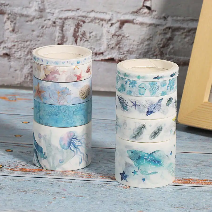 2 коробки васи лента красочный узор о море бумага Маскировочная наклейка для DIY