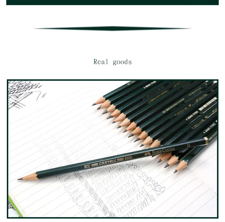 1 шт. Германия Faber-Castell 9000 эскиз карандаш для рисования дизайн товары для рукоделия SV технология склеивания НЕОБРАБОТАННАЯ древесина экологическая безопасность