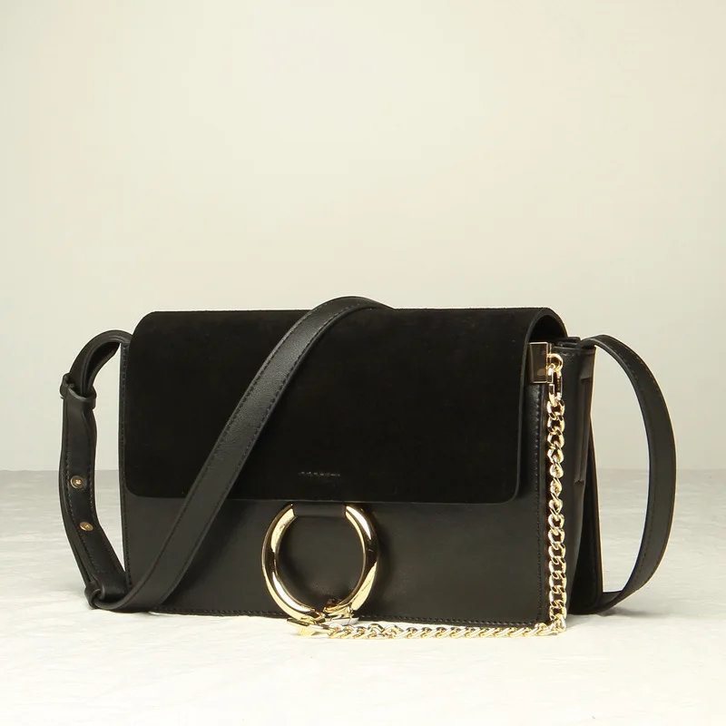 

Luxury designer handbags ladies leather bags round buckle women's bags European and American fashion one-shoulder messenger bag