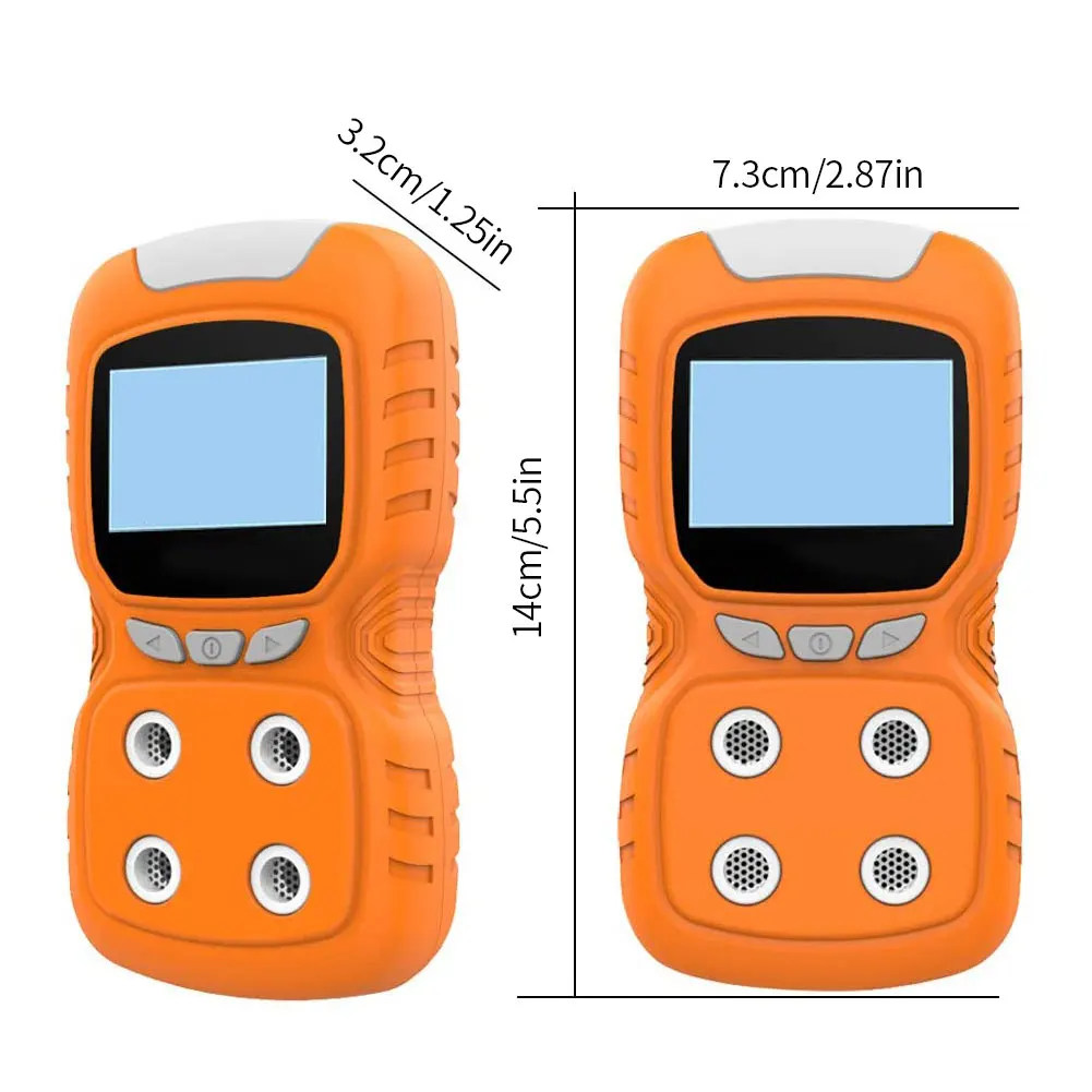 

Gas Detector 4 In 1 Oxygen Hydrogen Sulfide Carbon Monoxide Combustible Gas Leak Detector Handheld Toxic Harmful Air Gas Tester