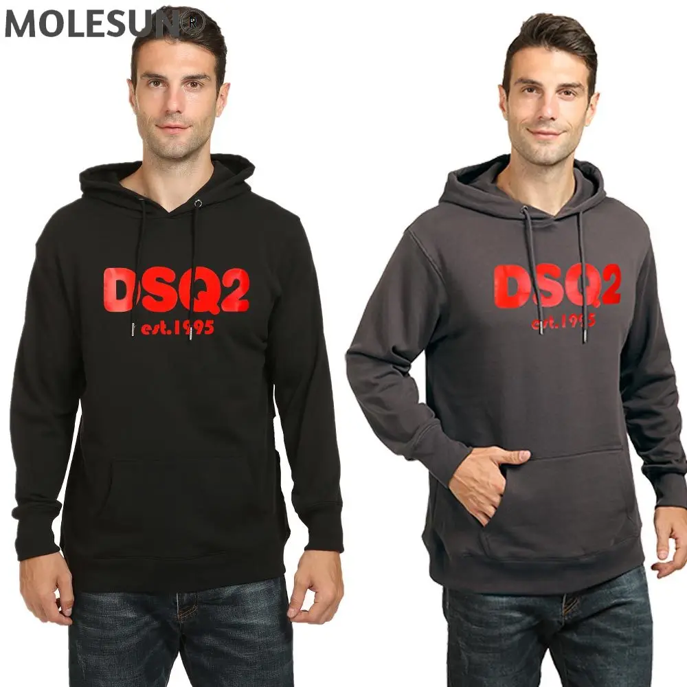 

winter style dsq brand Men's Hoodie 100% cotton casual long sleeve Unisex hoody warm letter Hoodie sweatshirt for men black dm