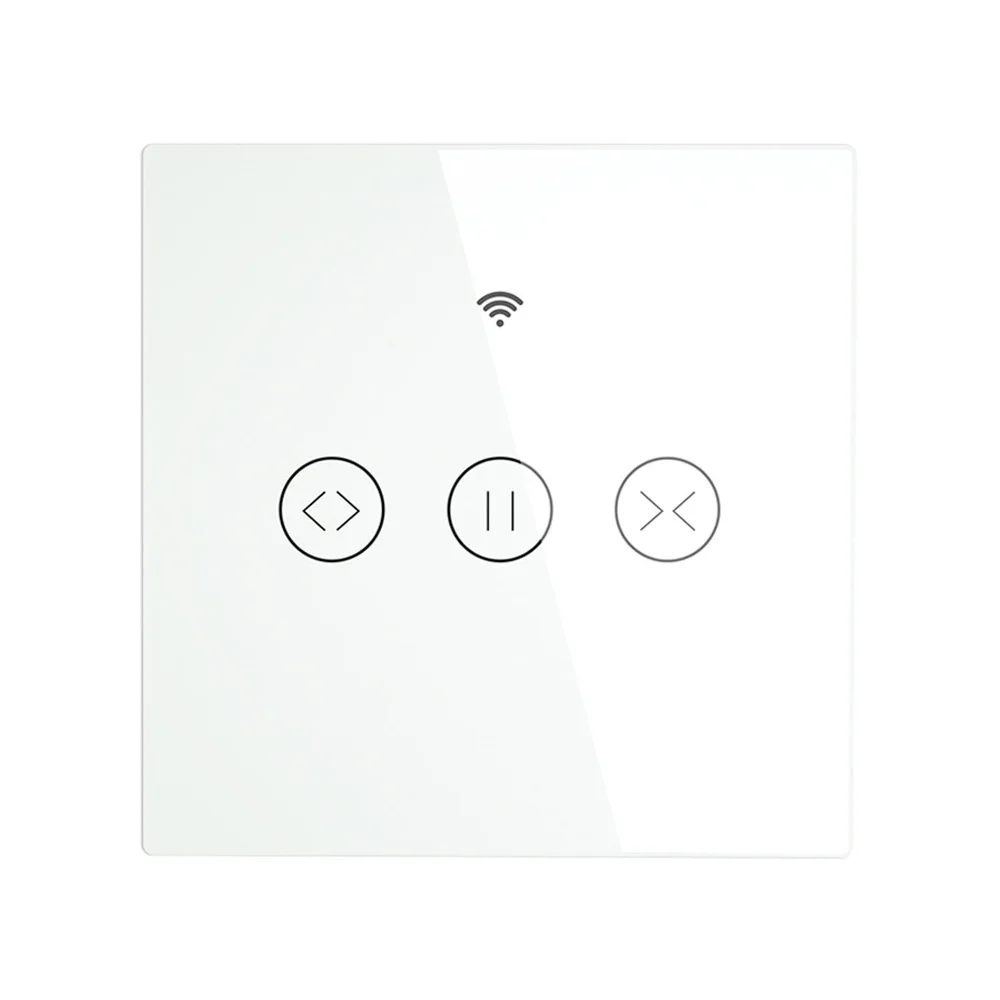 

WiFi RF433 Smart Touch Panel Curtain Roller Shutter Switch Blinds Smart Life App Remote Control Works with Alexa Echo