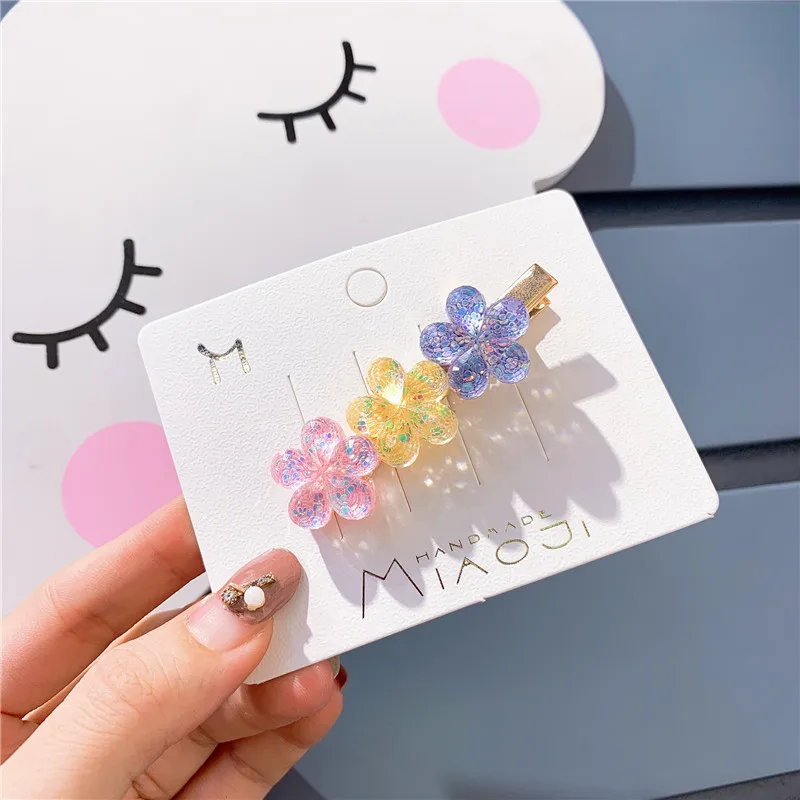 Новинка цветок горный хрусталь Женские аксессуары для волос Слива заколка