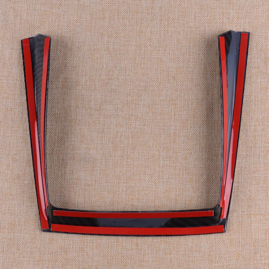 

CITALL Carbon Fiber Black Console Front Water Cup Holder Cover Trim Fit for BMW X5 E70 2007 2008 2009 2010 2011 2012 2013