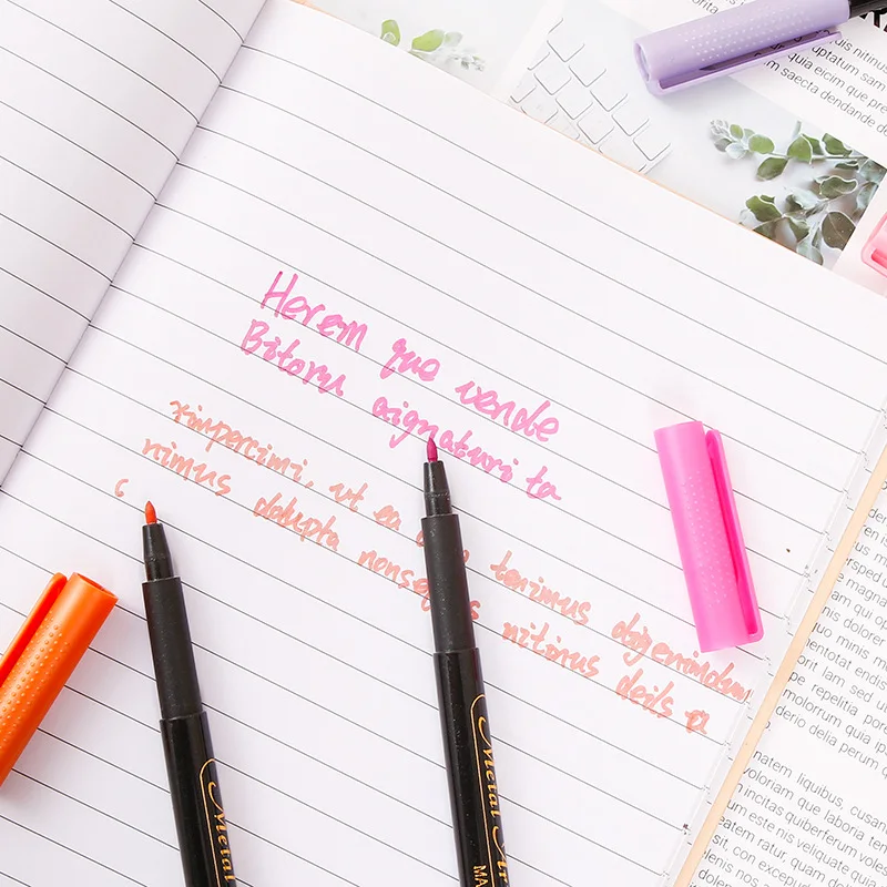 Перманентная металлическая ручка с круглой головкой кисть маркер для краски