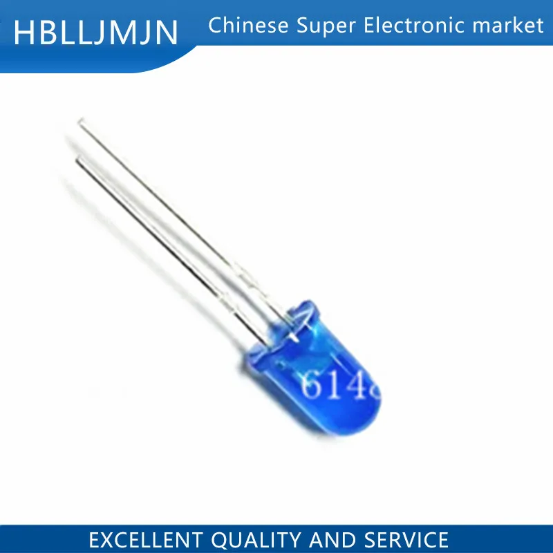 100 шт. 5 мм светодиодная лампа синего цвета светоизлучающие диоды | Электронные