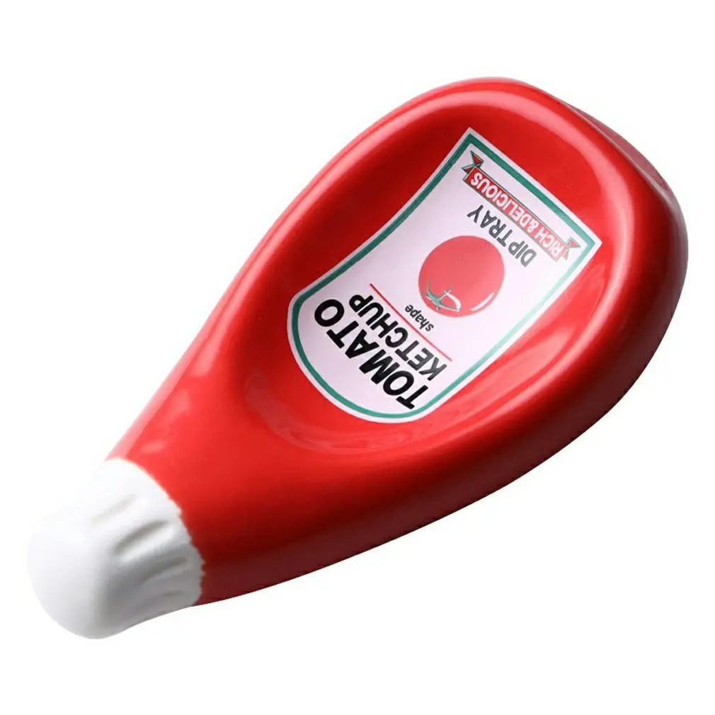 

Приправа блюдо выжать Кетчуп бутылка креативное моделирование керамическая тарелка для соевого соуса посуда горчичного цвета керамическа...