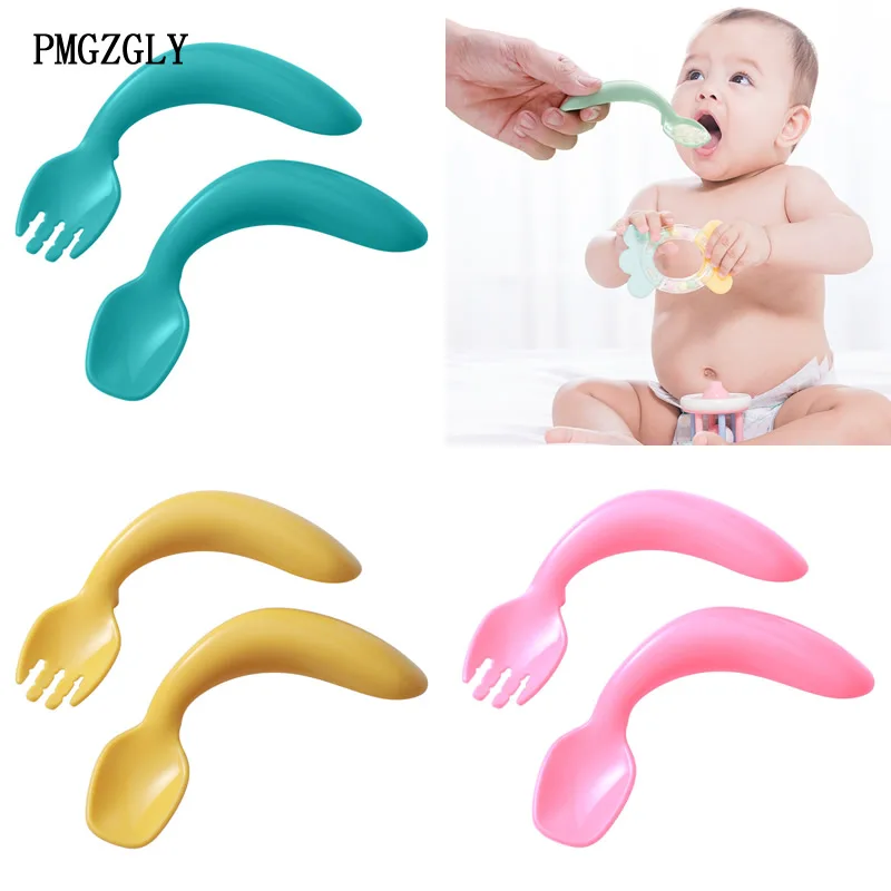 

Набор детских принадлежностей, силиконовая ложка, дополнительные принадлежности для обучения еде, гибкая мягкая вилка, посуда для младенце...