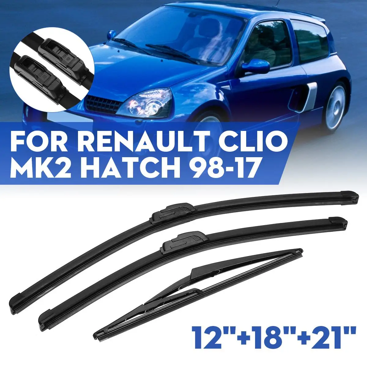 

Щетки стеклоочистителя лобового стекла для Renault Clio MK2 люк 1998-2000 2010 2011 2012 2013 2014 2016 2015 2017