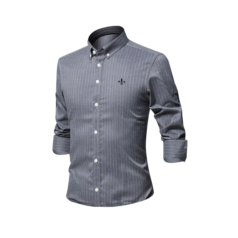 Блузка полосатая рубашка мужская с длинным рукавом платье Dudalina Camisa Social Masculina печатная версия рубашка мужская