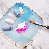 display board drawing nail color mixing display manicure polish tool resin agate piece nail painting palette manicure palette