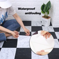 20x20cm PVC Floor Stickers Self-Adhesive Kitchen Bathroom Decoration Wall Stickers Wear-Resistant Waterproof Marble Tile Decora