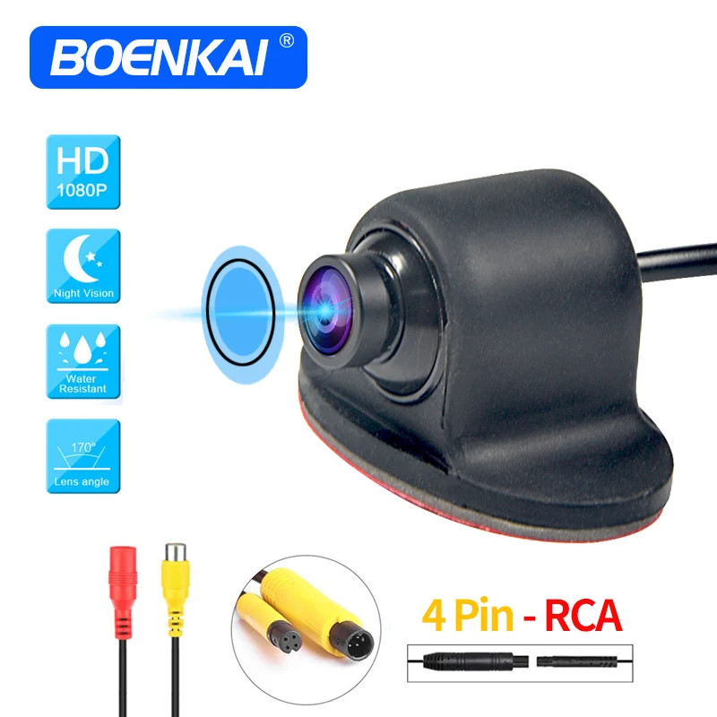 BOENKAI 4 Pin Port CCD Waterproof Vehicle Camera HD Car Reverse Backup Parking Rear View Camera Front Side View Blind Spot BOENKAI 4 Pin Port CCD Waterproof Vehicle Camera HD Car Reverse Backup Parking Rear View Camera Front Side View Blind Spot