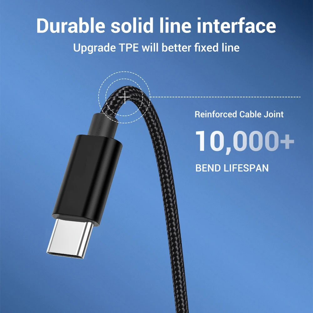 Кабель Baysrry USB Type-C для Samsung S21 S20 быстрая зарядка 3 0 кабель C Huawei P30 Xiaomi Redmi note 9 провод |