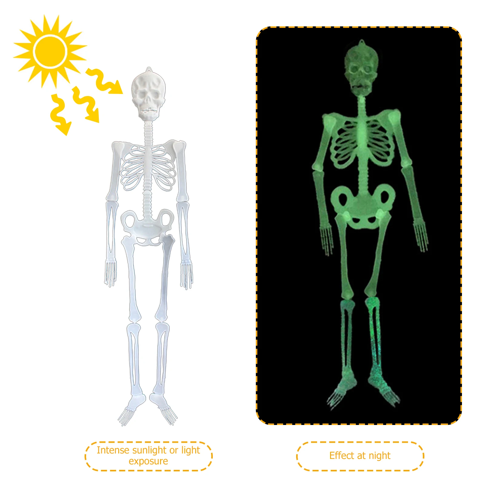

Хэллоуин, ужас, светящийся скелет, подвижный светящийся череп вечерние реквизит для вечеринки, фестиваль, бар, домашвечерние, уличное украш...