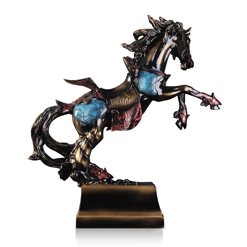 

Creative Home Decoration Ornaments Resin Horse Artware Antique Sculpture & Statue Living Room Display Furnishings Business Gifts