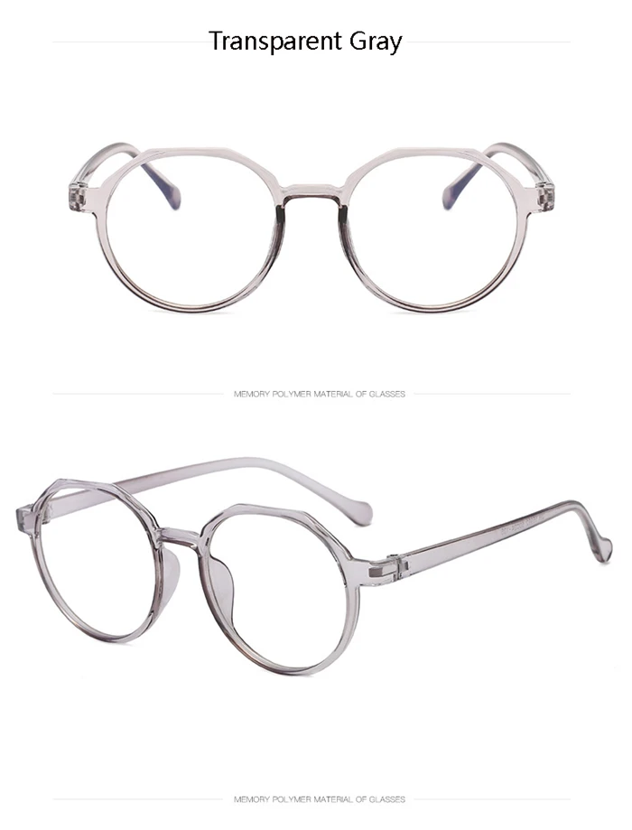 Retro Round Optics Eyeglasses Women Men Fashion Clear Mirror Myopia Lens Nearsighted Glasses 0-0.5-1.0-1.5 To-6.0