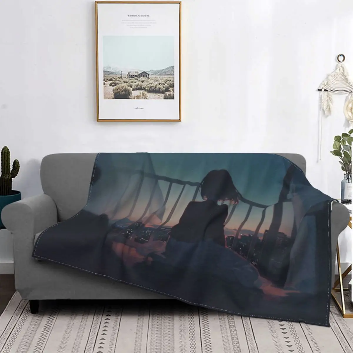 

Manta de ventana abierta para niña, colcha a cuadros para cama, toalla de playa, manta térmica, colcha, 220x240