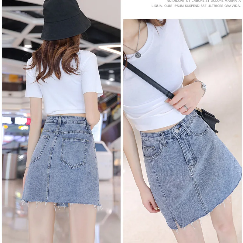 

Летние женские джинсовые юбки, элегантная женская юбка размера S-xl