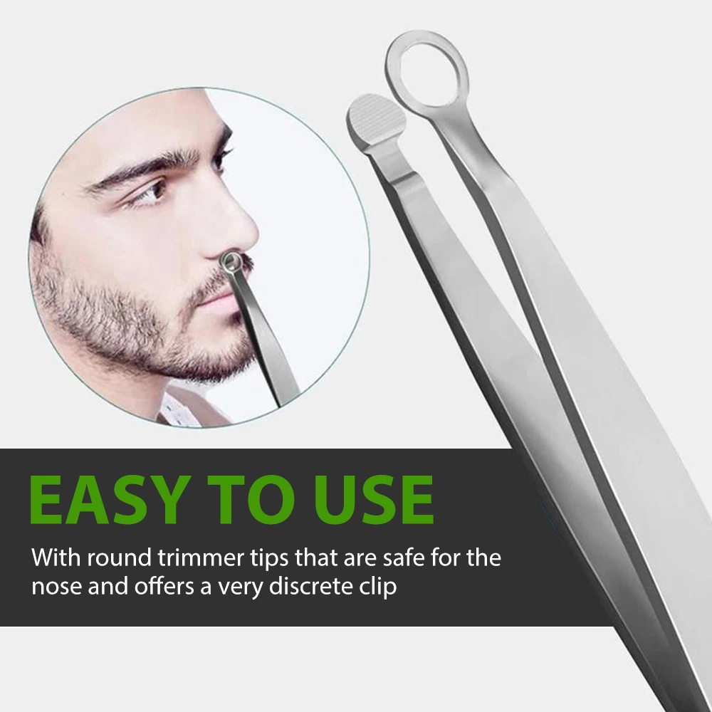 

Potable Nasal Hair Trimmer Stainless Steel Mini Nose Hair Trimming Tweezers Hair Removal Scissors Facial Hair Trimmer Clipper