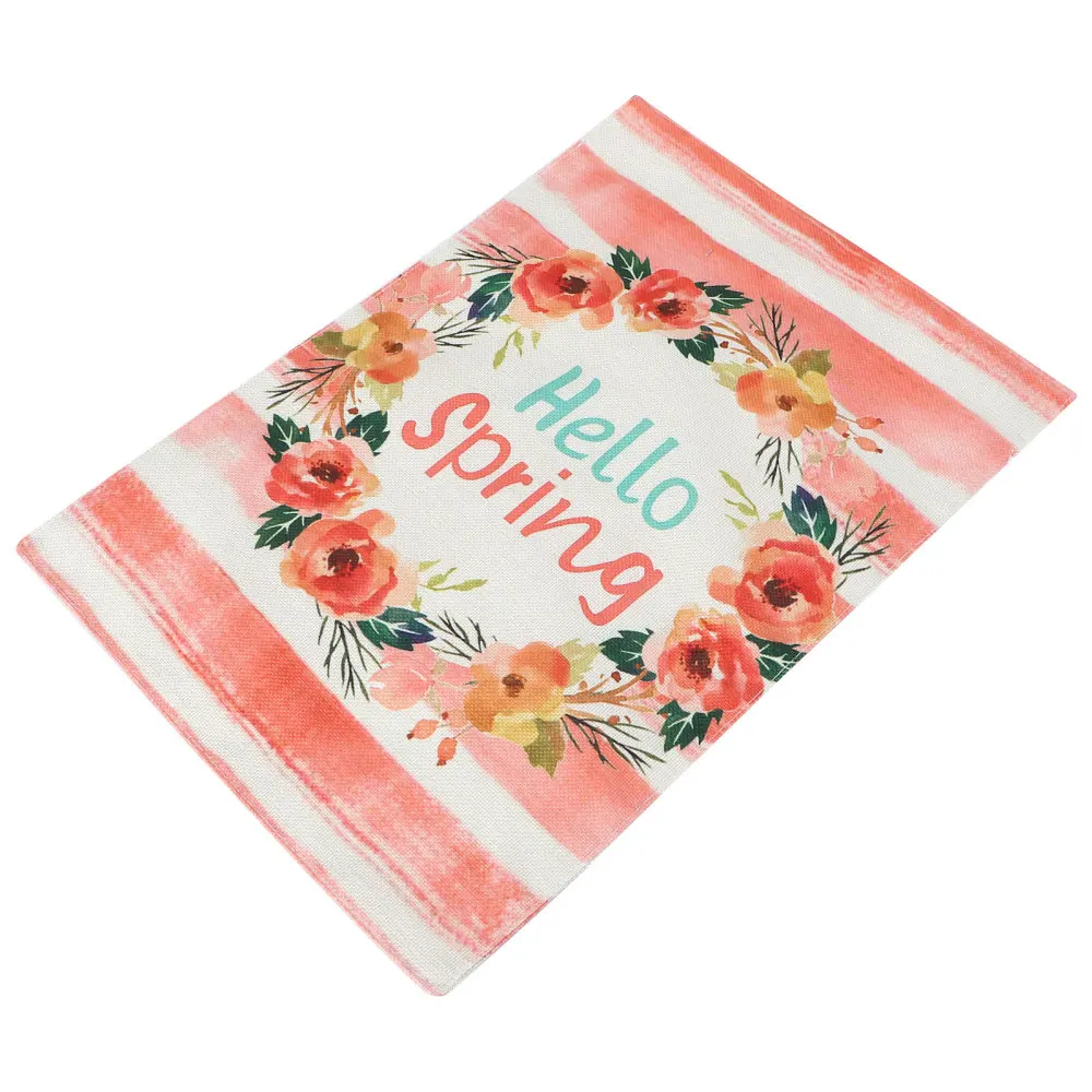 

1pc Season Theme Garden Flag Decorative Spring Pattern Garden Flag Ornament