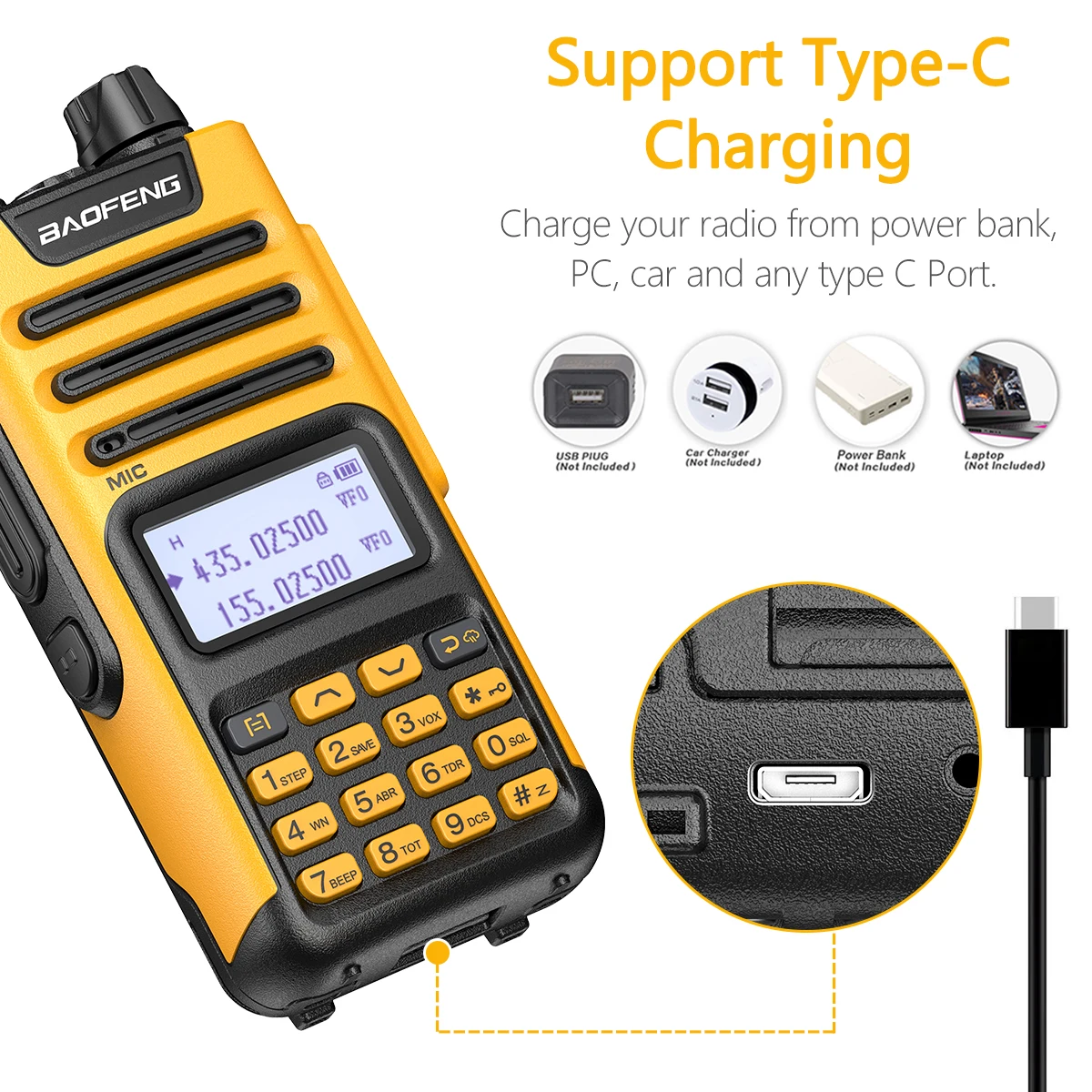 Фото 2022 Baofeng UV-13 PRO Walkie Talkie 10W 8800mAh Type-C USB двухдиапазонный трансивер для любительской 2022 Baofeng UV-13 PRO Walkie Talkie 10W 8800mAh Type-C USB двухдиапазонный трансивер для любительской