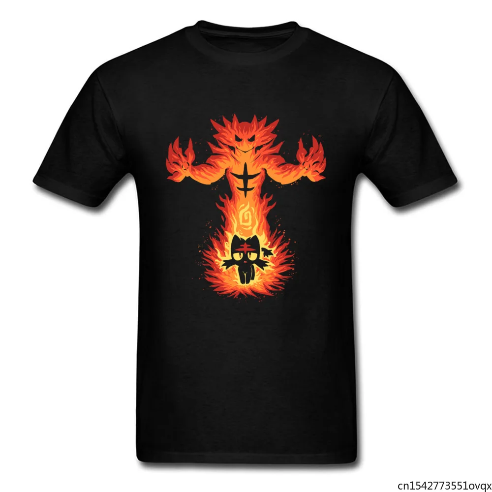 

Evil Monster Mens Tshirt Enormous Inner Fire Cat Novelty T Shirts Old Weird T-Shirt Short Sleeve Brands Tops & Tees