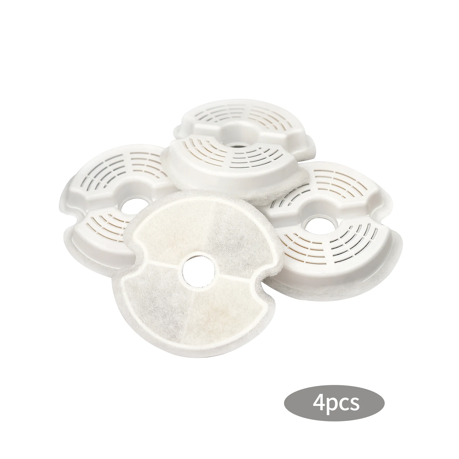 

4pcs Activated Carbon Fountain Filter Round Water Dispenser Filter Replacement Pet Water Dispenser Filter
