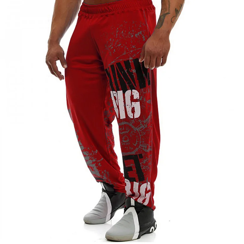 Мужские летние модные быстросохнущие спортивные повседневные брюки с принтом