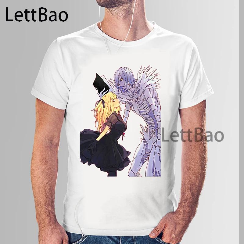 

Amane Ryuk Death Note Anime t-shirt Men Women Hip-Hop T-Shirt Aesthetic manga Printed Tee white Top short sleeve streetwear