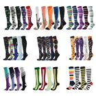 Носки мужские компрессионные, забавные уличные спортивные для баскетбола и бега, для варикозного расширения вен, Высокие гольфы, натуральный туризм, циклин